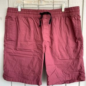 Dusty red maroon H&M drawstring cotton shorts, XL